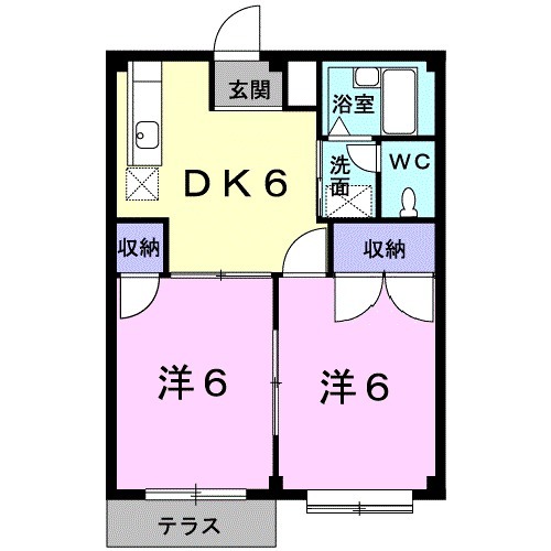 ファミーユ美崎Bの間取り