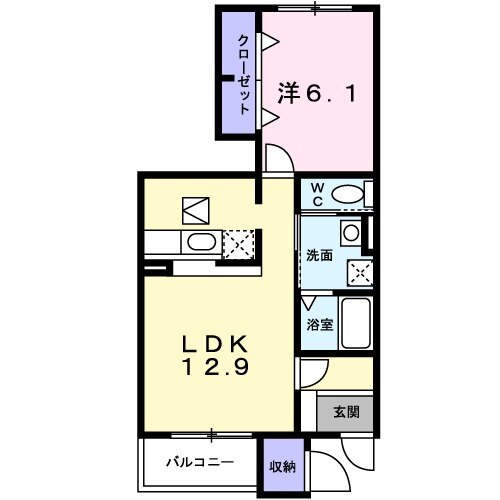 ハピリィメゾンBの間取り