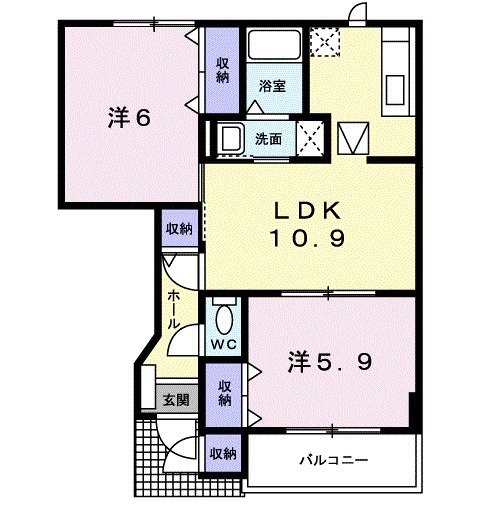 ラルジュⅠの間取り