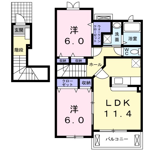 ブリアールAの間取り