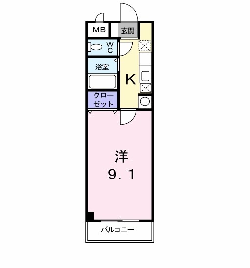 ビリーブ・Ｆ・02060号室の間取り