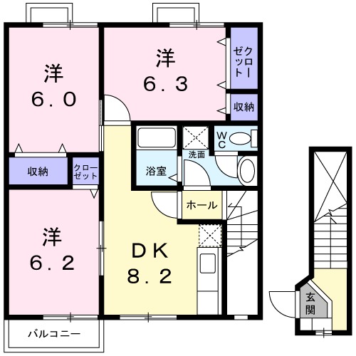 アヴニール B棟の間取り