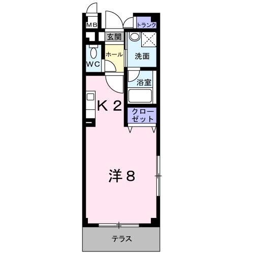 COMODO藤城・Bの間取り