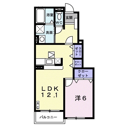 プラシードＡの間取り