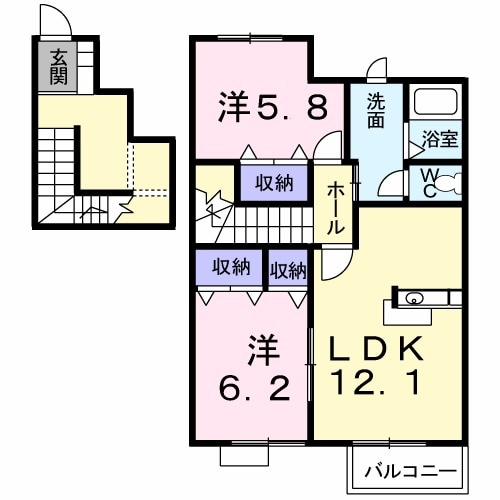 ソル・レヴェンテ・02010号室の間取り