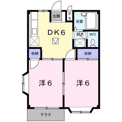 グリーンハイツ雅Bの間取り