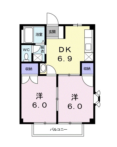 ステ-ションハイムEの間取り
