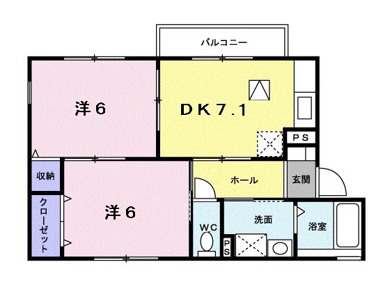 パレ・シャルム精華の間取り