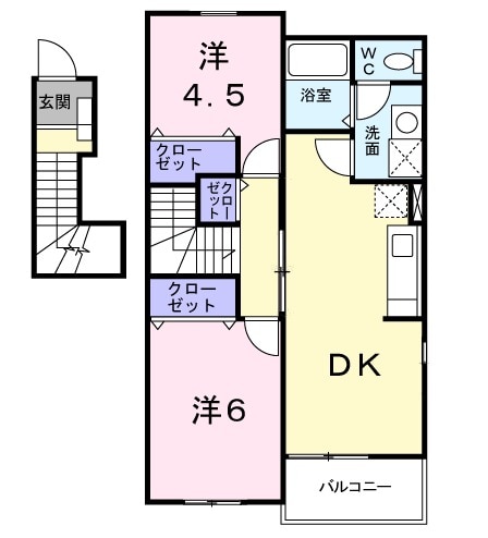 エアリー　カーサⅠの間取り