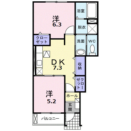 グラースメゾンAの間取り