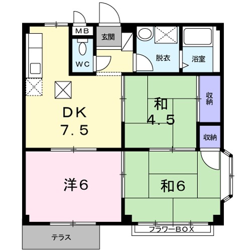 ハイツ山本の間取り