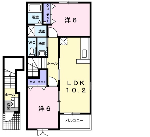 セレノ アルバ Aの間取り