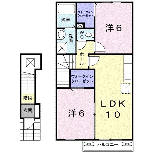 キャトルセゾン　Ｂの間取り