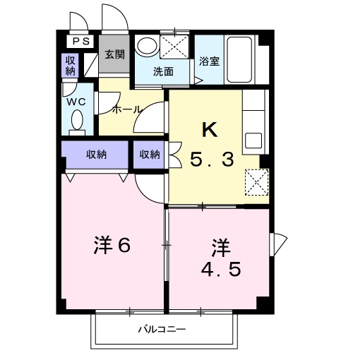 ファミール下之宮2の間取り