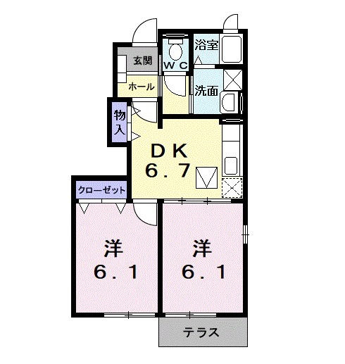 パッシオネS-Ⅲの間取り
