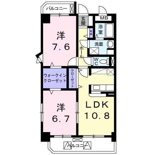 エステ-トグリ-ンⅡの間取り