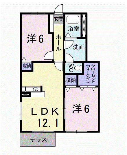 コーポウラザキの間取り