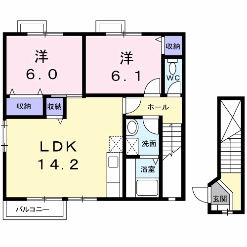 ハイブリッジBの間取り