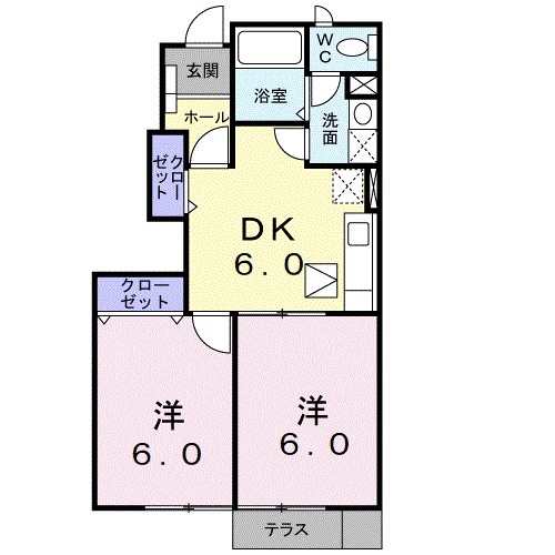 フェアージュBの間取り