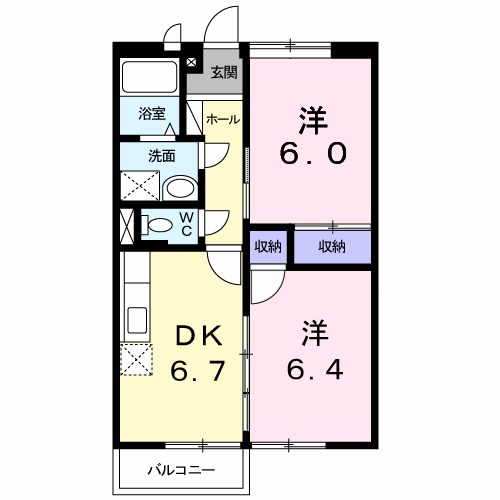 コーポグリーンBの間取り