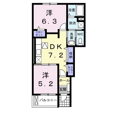 サンライズ榎Aの間取り