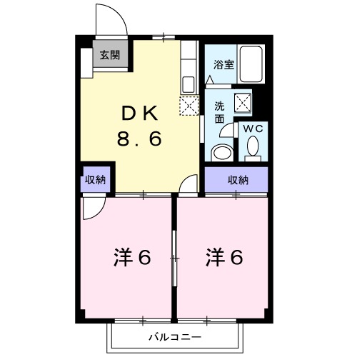 グリーンハウスAの間取り