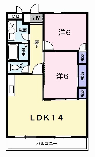 ベルミー大野の間取り