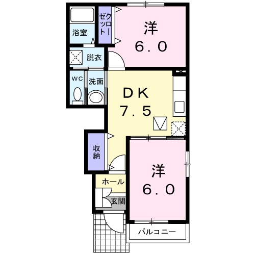 セレノBの間取り