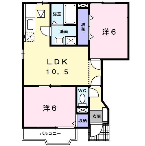 クレーデレ ドーノ ヨッシーⅡの間取り