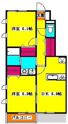 コンフォート・フルール アンの間取り