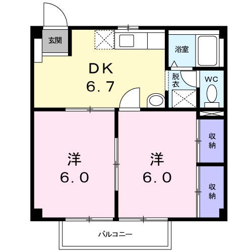 ウィステリアタウンBの間取り