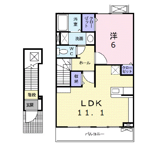 ラフレシール Aの間取り