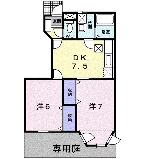 サンパティークAの間取り