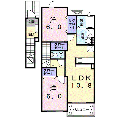 カーサ・イリーデBの間取り
