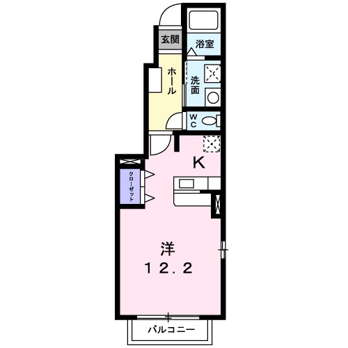 エアフォルク２１・01010号室の間取り