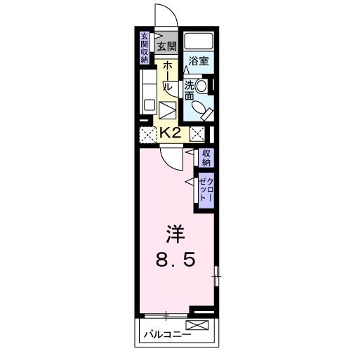ソレイユ・道の間取り