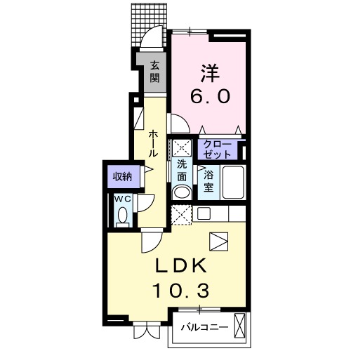 アイランド花月 Ⅱの間取り