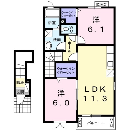 ソレアードコヤマⅡの間取り