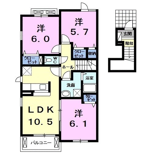 サンリット横井Bの間取り