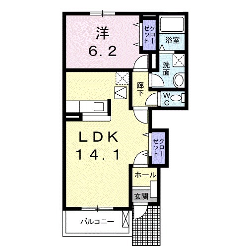 アルドール・レジデンスAの間取り