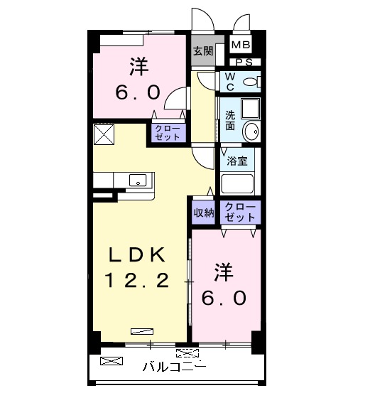 フルールの間取り