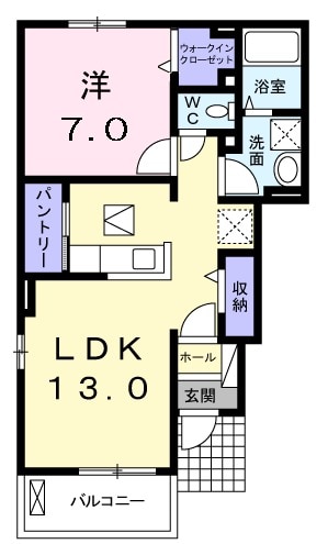 シャンポールおがせⅡの間取り