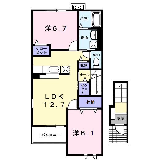 ベルグラン Ⅲの間取り