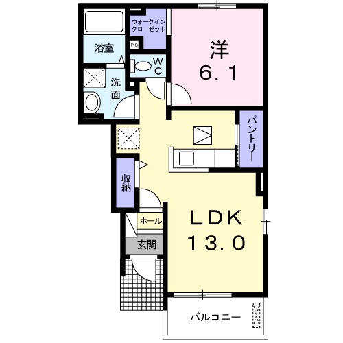 スウィートピーBの間取り