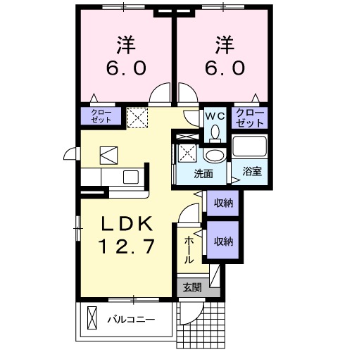 レイクサイド小松の間取り