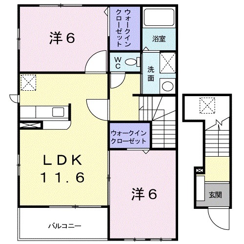 カルム　ジェルメの間取り