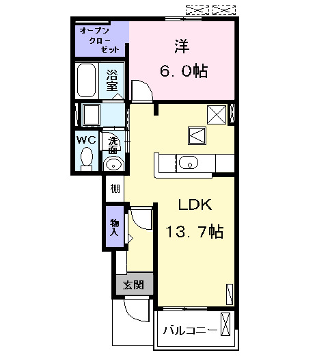 グレイス Bの間取り