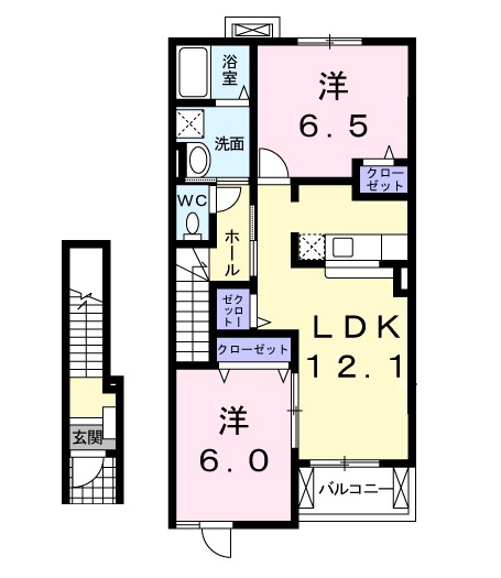 メルヴェイユ・アンジュ Bの間取り