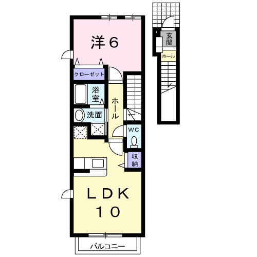 グランツ垂坂Ⅱの間取り