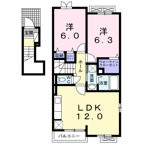 アンソレイユの間取り
